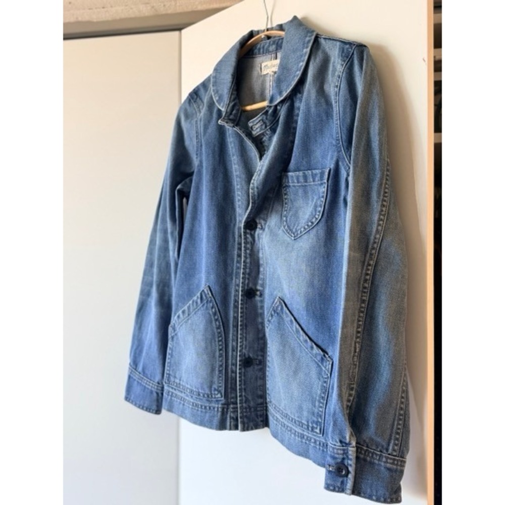 Madewell Chore Coat Women's XS Denim Workwear Jacket Blue Cotton Utility - Picture 3 of 9